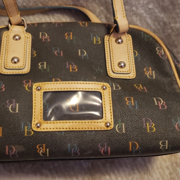 Dooney & Bourke Black Multicolor Monogram Shoulder Bag - Picture 3 of 7